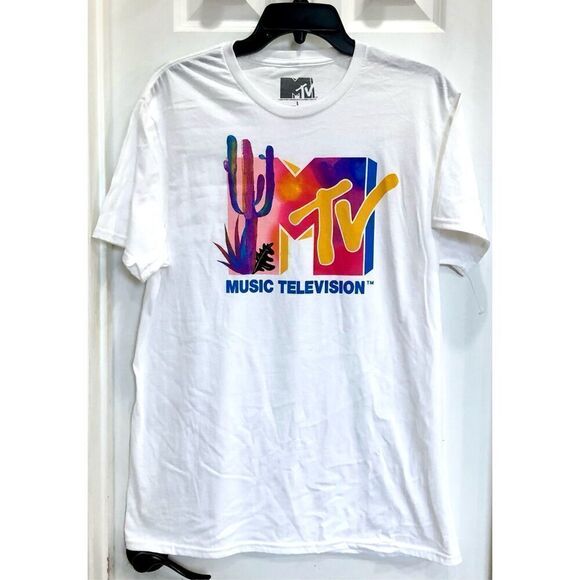 MTV - NWOT - M Sz Large Officially Licensed Festival (Cactus & Aloe) Logo Tee - Picture 4 of 16